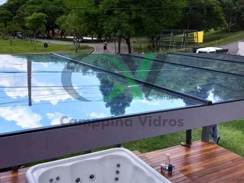 cobertura de vidro  E COBERTURA DE  VIDRO RETRATIL